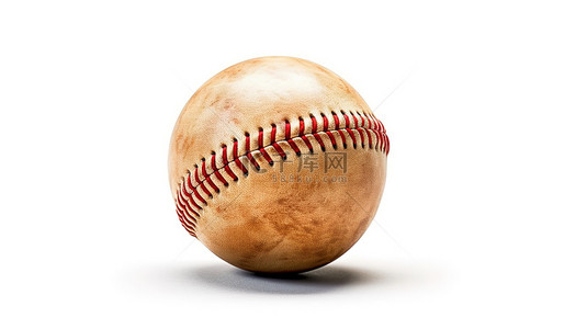 棒球棒背景图片_3d 渲染棒球在白色背景隔离