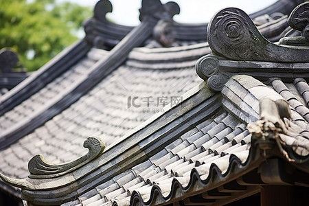 吉林建筑背景图片_石瓦都铎建筑中式屋顶台中吉林中国