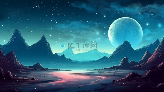 星空可爱背景图片_游戏天空蓝色