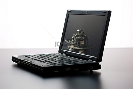 科技互联网背景图片_办公桌上的黑色笔记本电脑