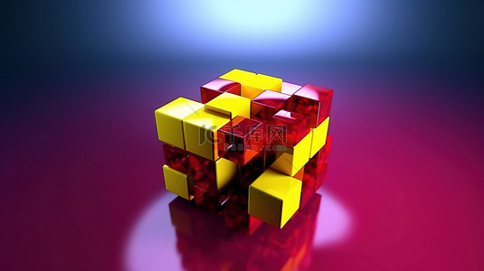 3d 渲染的立方体图