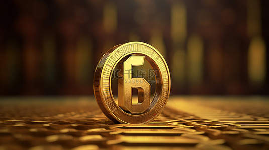 黄金符号背景图片_金色背景上印度尼西亚卢比货币黄金符号的 3D 渲染