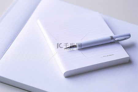 横格纸素材背景图片_放在带书写用具的横格笔记本上的一支笔