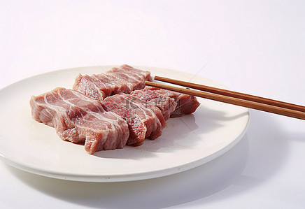 用筷子的脂肪亚洲肉