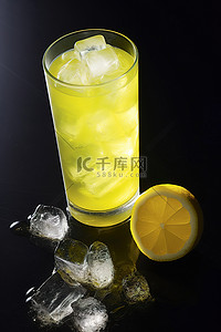 果汁画册背景图片_柠檬水鸡尾酒