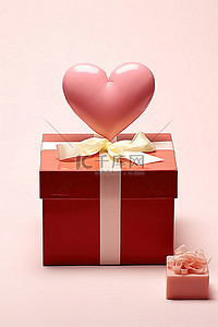 立刻购买背景图片_带有心形和粉红色信封的礼品盒，无法购买