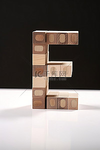 用木块制成的字母 e