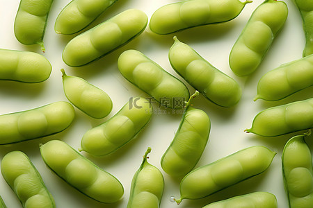 芥末青豆背景图片_一堆绿色的青豆