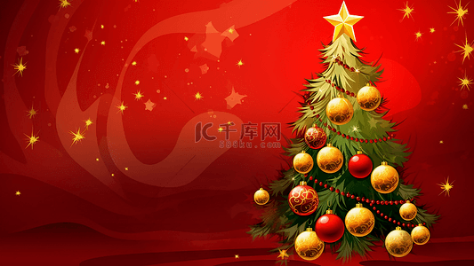 圣诞节装饰圣诞树背景图片_圣诞节装饰圣诞树
