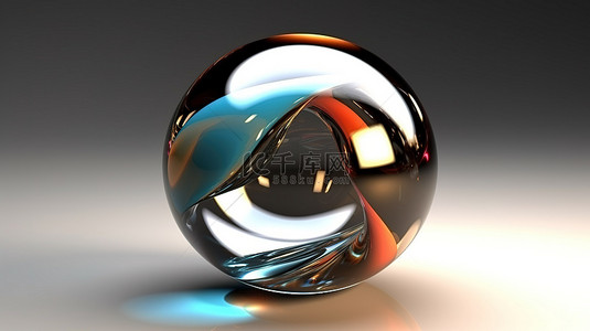 透明球体的 3d 渲染