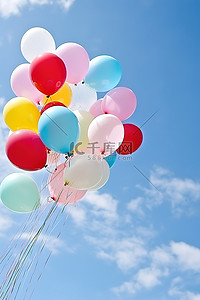 天空中的气球背景图片_天空中的气球 Irsa Irvatsana Alman