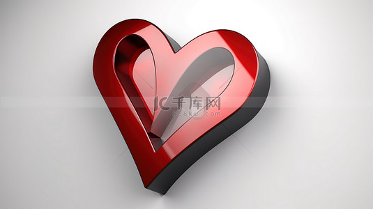 情人节爱情符号3d 心形图标设计