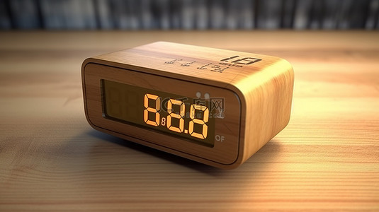 时间表格背景图片_优雅的桌子上现代太阳能木制闹钟的时尚 3D 渲染