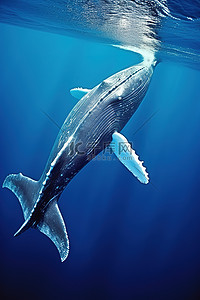 鲸背景图片_北加勒比海的鲸尾