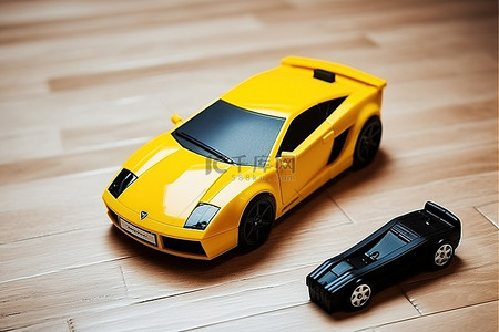 黄色的车背景图片_带遥控器的黄色玩具车模型