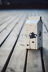 木甲板上的牛奶盒高级免版税代码 9607905279cd