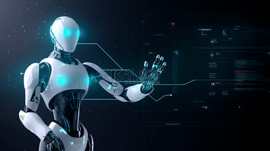 科技的未来背景图片_ai机器人创新高科技ppt机器人模板背景图