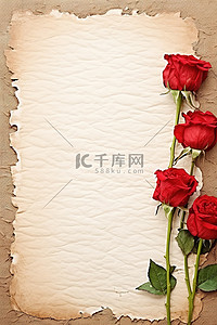红玫瑰红玫瑰背景图片_纸上的红玫瑰