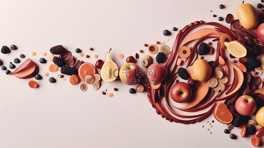 海报水果苹果背景图片_食物水果创意海报