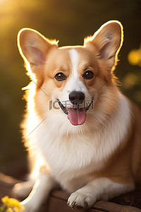 欢迎同事背景图片_约克夏梗犬或威尔士柯基犬是一种受欢迎的小型犬品种