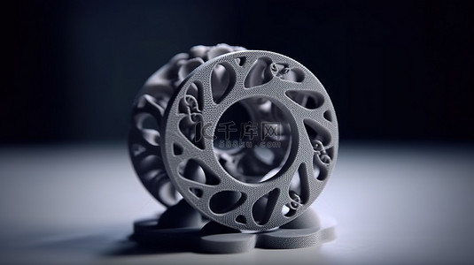 3d灰色背景图片_使用粉末工业打印机 3D 打印灰色物体以实现体积质量