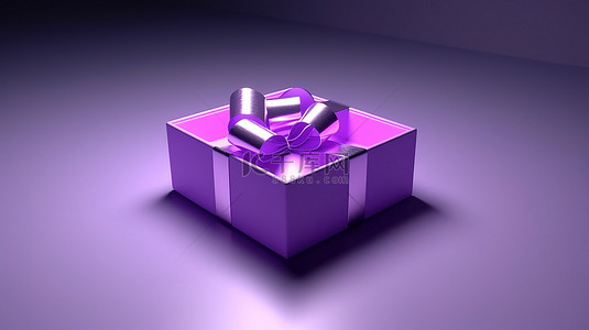 未包装的礼品盒的 3d 渲染