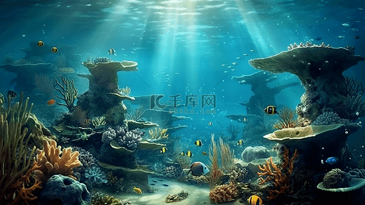 珊瑚珊瑚背景图片_海底世界彩色珊瑚背景