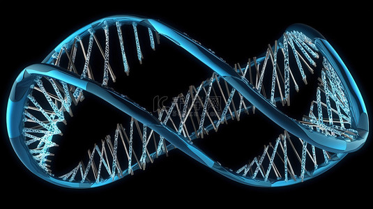 医学细胞背景图片_蓝色 dna 螺旋或 dna 结构令人着迷的 3d 渲染