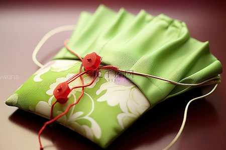 一个漂亮的绿色纸袋