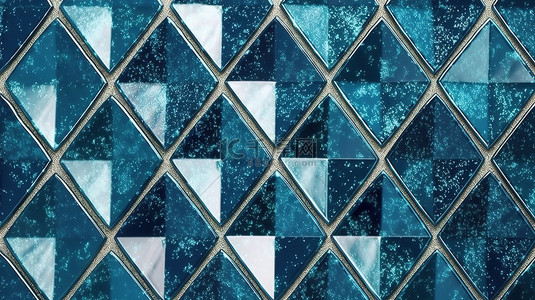 钻石纹理背景图片_豪华钻石玻璃马赛克瓷砖打造无缝迷人的墙壁图案
