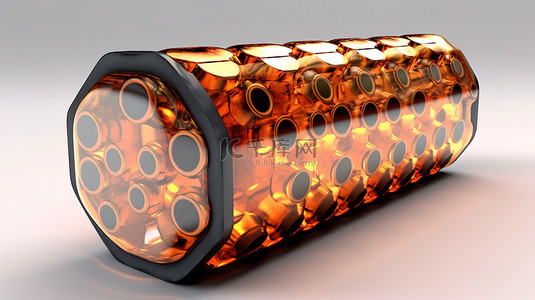 锂离子电池结构剪切路径的 3D 插图