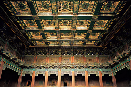 古代遗迹背景图片_古代皇家的中国华丽房间
