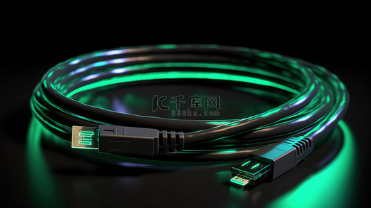 3d 中 usb 电缆的数字描绘