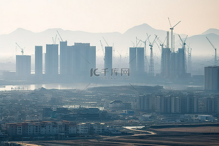 学风建设背景图片_全罗北道的一座城市正在建设中