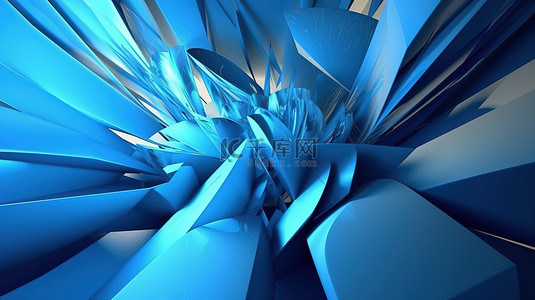 3d 渲染中的抽象蓝色背景