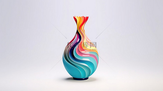 令人惊叹的高花瓶，采用多彩设计，可增强您的插花 3D 渲染效果