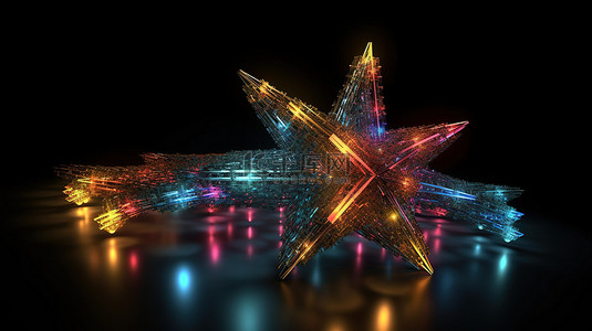 量子运动背景图片_模仿多色发光星轨道 3d 渲染
