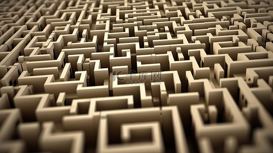 ai迷宫背景图片_由 3d 渲染的箭头组成的迷宫的自上而下的视角