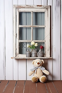 工作室照片拍摄木质背景的旧窗框