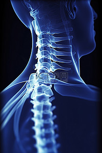 显示颈部 X 射线图像的图像