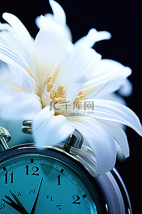 f4背景图片_一朵带时钟的白花 cn a4b9oda8f0