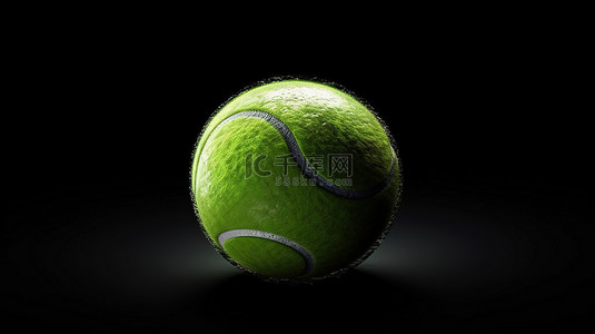 现实网球的体育图标 3D 渲染