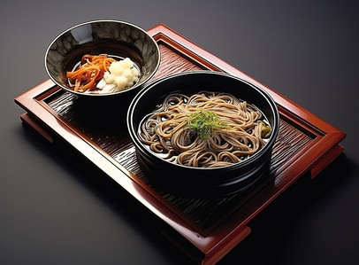 日本料理美食背景图片_日本传统米饭和蔬菜汤