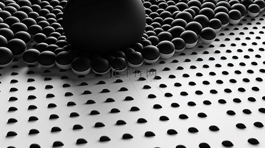 简约商业模板背景图片_干净别致的背景上几何黑点的简约 3D 插图，非常适合商业和企业模板