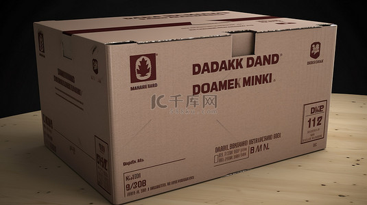 造口背景图片_丹麦制造的 3d 渲染纸板箱