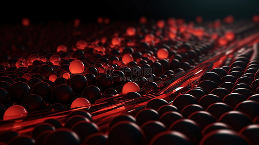 技术精明的抽象背景 3d 渲染的红点运动
