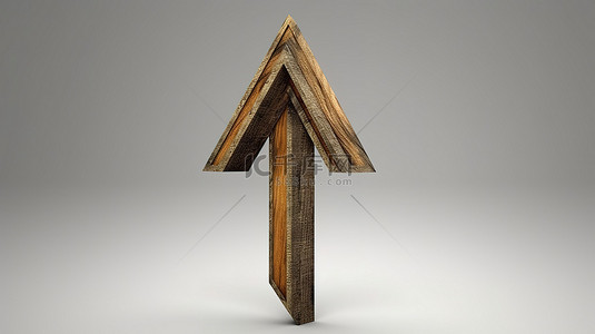 木制的路标背景图片_老式木制箭头标志的孤立 3D 渲染