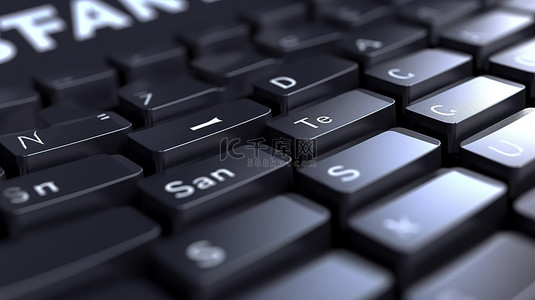 计算机键盘的 3D 渲染，带有“开始”一词，非常适合商业和金融概念