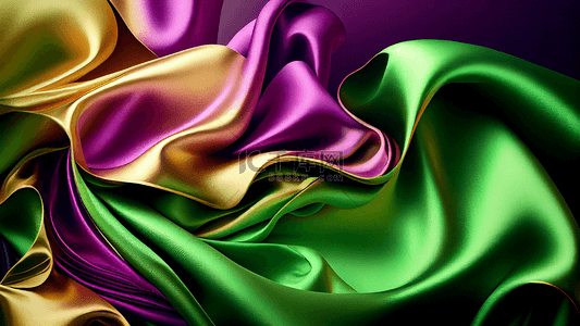 丝绸背景绿色紫色