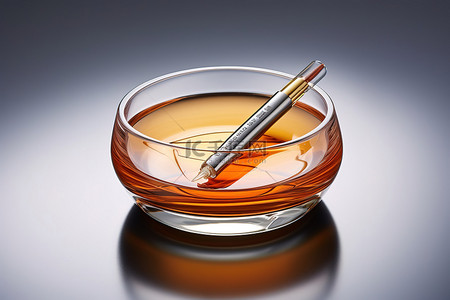 注射剂位于一个小玻璃碗内